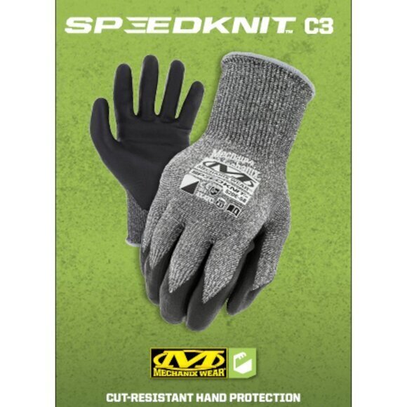 Mechanix Wear SpeedKnit C3 CUT & ABRASION Resistant Coated Work Gloves S/M NWT - Picture 4 of 14